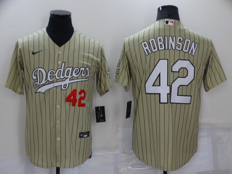 Men Los Angeles Dodgers #42 Robinson green Stripe Game Nike 2022 MLB Jersey